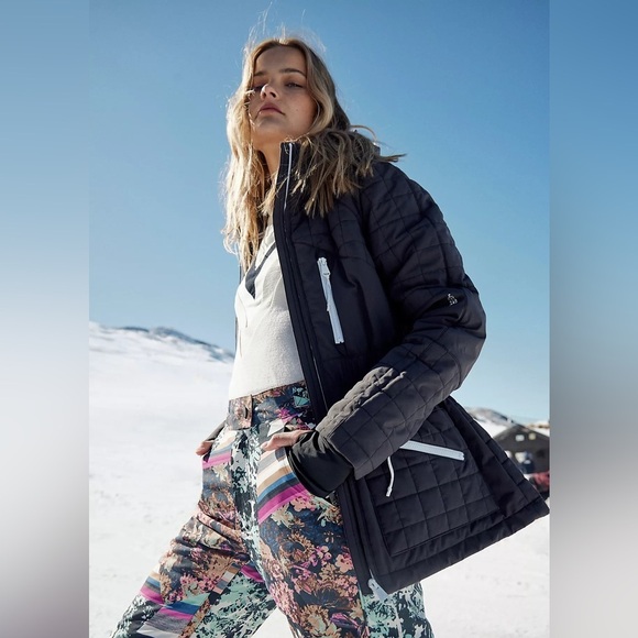 NEW Free People Movement Black All Prepped Ski Waterproof Jacket Size XL - Picture 2 of 14